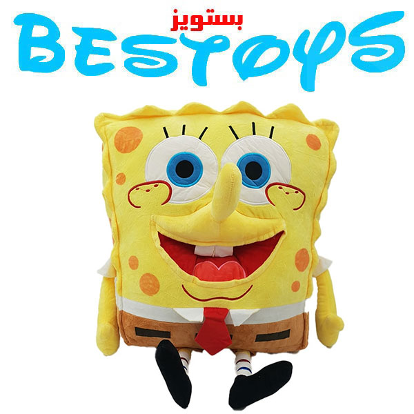 عروسک پولیشی مدل باب اسفنجی ارتفاع 18 سانتی متر